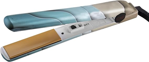 CHI Original Ceramic Hair Straightening Flat Iron| 1" Plates | Blue Waves | Professional Salon Model Hair Straightener
