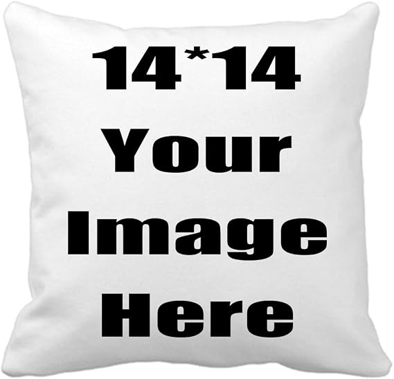 Shop&Three Custom Design Photos or Text Outdoor/Indoor Throw Pillowcase,Personalized Pet Photo Pillow, Love Photo Throw Pillowcases, Wedding Keepsake Throw Pillow Covers (14" x 14")