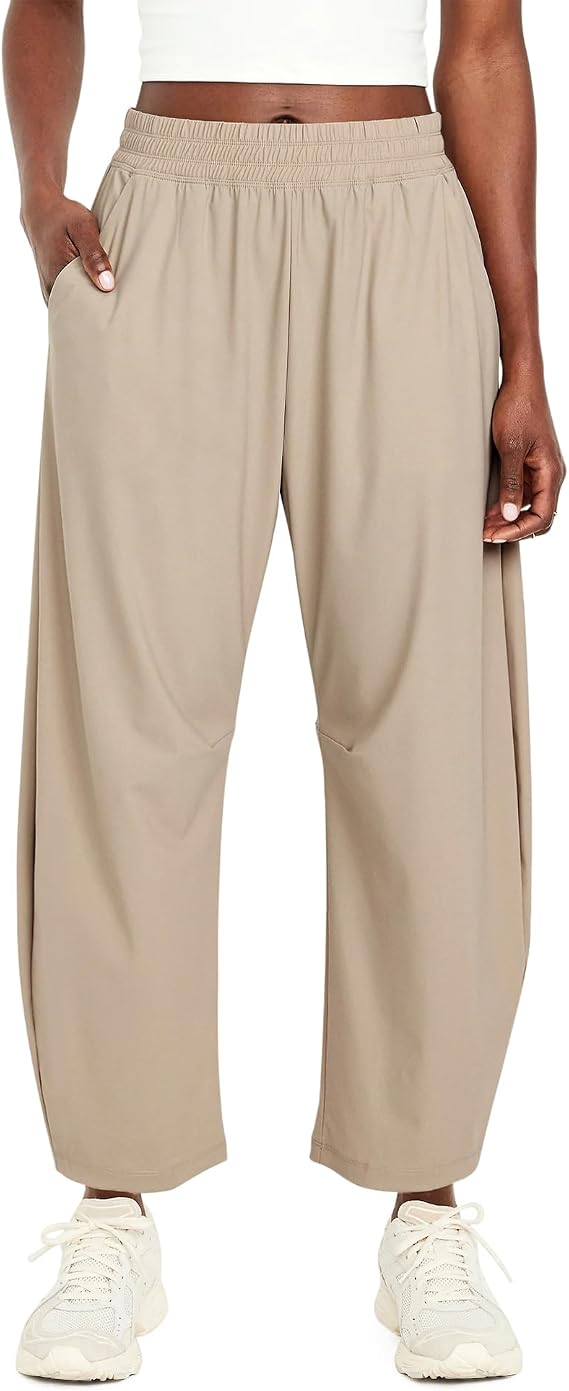 Ugerlov Womens Barrel Ankle Pants Quick Dry Lightweight Hiking Pants Wide Leg High Waisted Baggy Trousers with Pockets