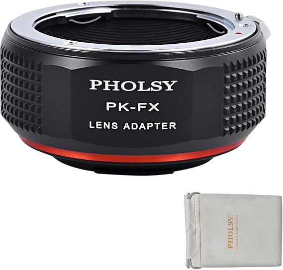 PHOLSY Lens Mount Adapter Compatible with Pentax K Lens and Fuji X Camera