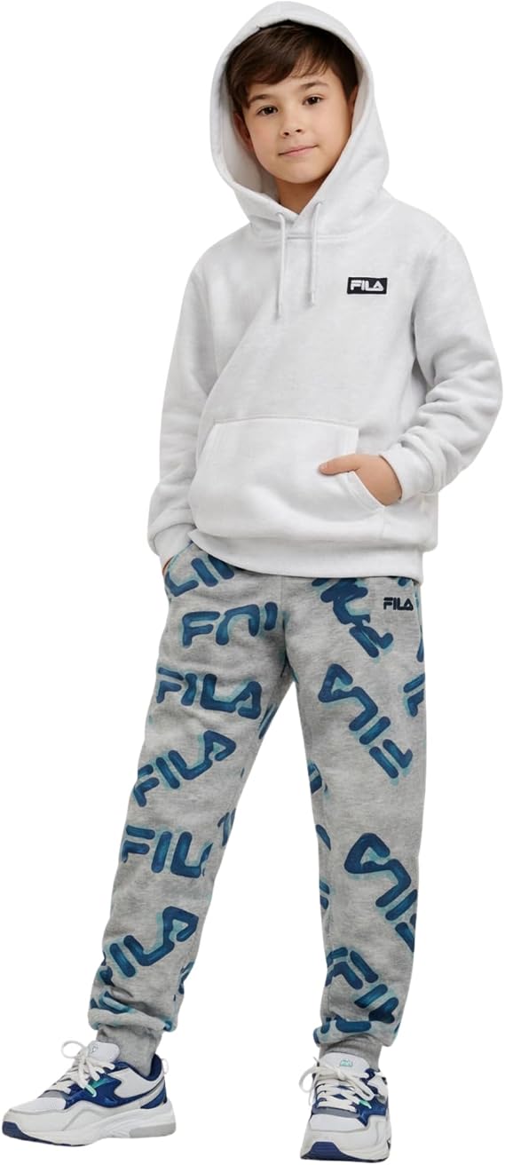 Fila Active Boys Sweatpants - Fleece Boys Athletic Pants Lightweight Performance Joggers Kids Sweatpants with Pockets