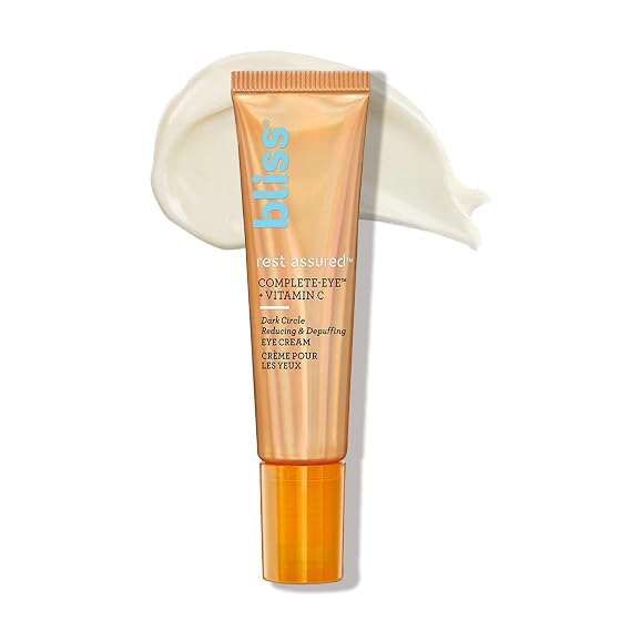 Bliss Rest Assured TM Eye Cream with Vitamin C & Caffeine - 0.5 Fl Oz - Dark Circle Reducing & Depuffing Eye Cream - Clean - Vegan & Cruelty-Free