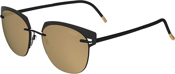 Silhouette ACCENT SHADES 8702 BLACKBROWN GOLD onesizefitsall women Sunglasses
