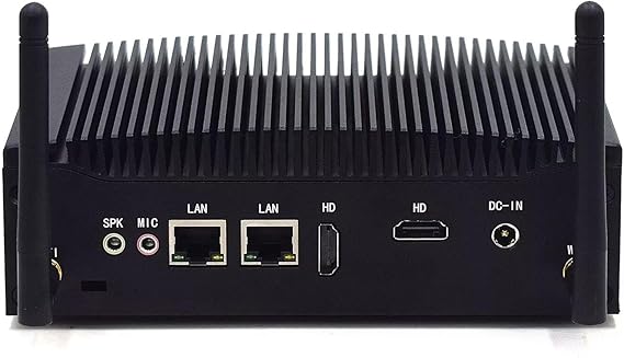 WEIDIAN Mini Fanless Industrial PC 16GB RAM 256GB SSD Core i5 8350U Win11 Pro Mini Desktop Computer with 4K 2*HD, 2*RS232 COM, 2*Gigabit Ethernet, 8*USB VESA Office Small PC Auto Power On Wake on LAN