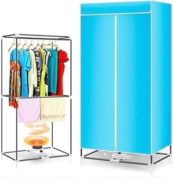 Electric Clothes Dryer, Foldable Double Household Drying Rack, Efficient Indoor Portable Quick Silent Dryer, 1000W Large Capacity 15kg Timer Drying Wardrobe, Clothes Drying