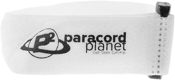 Paracord Planet Hook and Loop Fasteners Secure and Organize Cording, Cables, and Wires in Your Home, Garage, or Office 9.25-Inch Fastener with Plastic Loop Available in Black and White