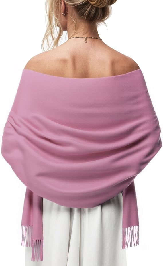 Women's Pashmina Shawl Wraps Large Cozy Scarf for Wedding Bridal Evening