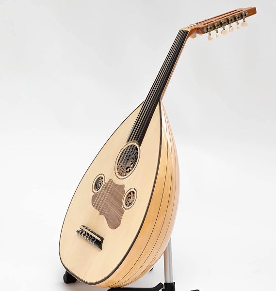 Turkish Oud Semi Acoustic Maple wood with Mechanical pegs & 3 Band Equalizer