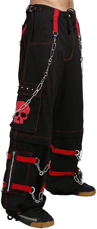 Tripp NYC Skull Bondage Pants [BLACK/PURPLE]