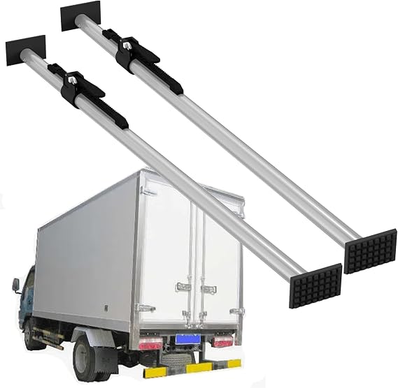1 2 3 4 Pack Heavy Duty Adjustable Load Lock Bar, Van/Trailer/Pickup/Full-Size Trucks Bed Support Pole Cargo Stabilizer Bar, Metal Cargo Restraint Bar Divider(2 Pieces,183-221cm/72-87in)