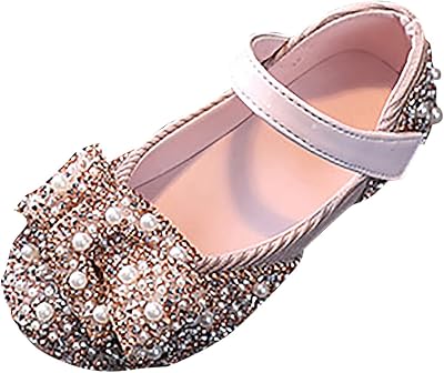 Childrens Shoes Pearl Rhinestones Shining Kids Princess Shoes Baby Girls Shoes for Party Girls Sandals Size Pink, 33