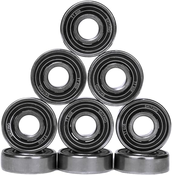 Bearings 16pcs Roller Skate Bearings White Ceramic High Speed Skating Bearing 608 Skateboard Drift Board Shaft Speed Bearings