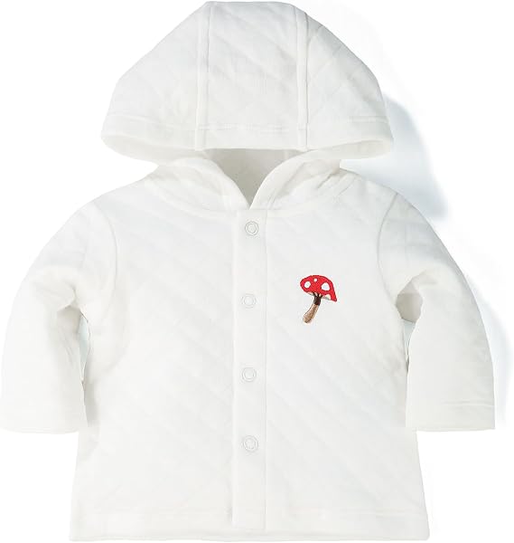 100% Cotton Baby Spring Hoodies Jacket, Comfortable Soft and Warm Baby Spring Jacket,0-24Months Solid-Coloured Coat