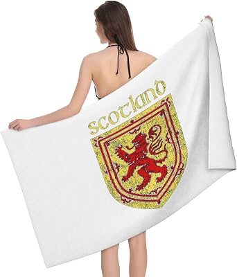 Scottish Flag Rampant Lion Beach Towel Absorbent Bathroom Towels Beach Towels Oversized Super ​32x52 Inch