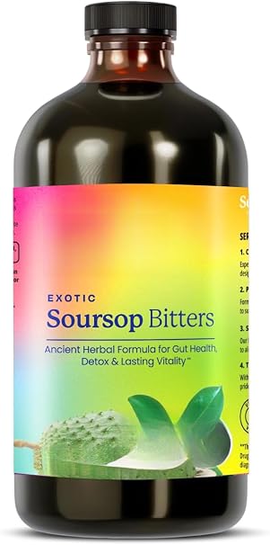 Soursop Bitters Liquid Energy & Immune Booster - Herbal Drink for Digestion and Detoxification 1 Bottle