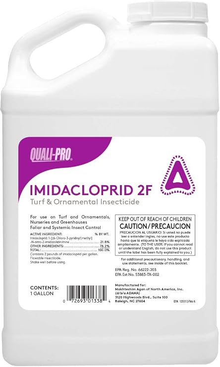 Quali-Pro Imidacloprid T&O 2F Insecticide - Control Pests in Turfgrass and Landscape Plantings | Compare to Merit (1 Gallon)