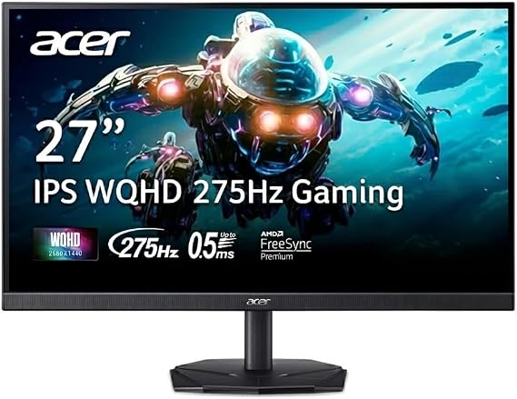 Acer Nitro 27" WQHD 275Hz IPS Zero Frame Gaming Monitor | KG271U Z2bmiipx