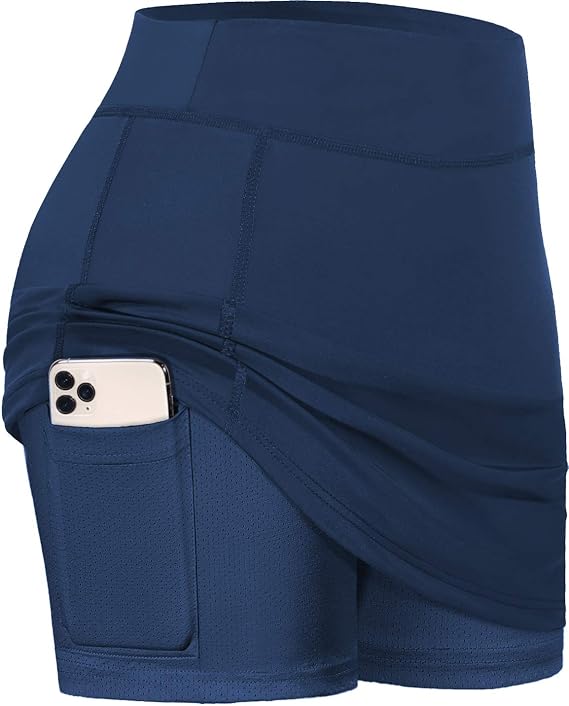 BLEVONH Womens Summer Tennis Skirts with Shorts Underneath, Pickleball, Athletic, Workout and Golf Skorts with Pockets