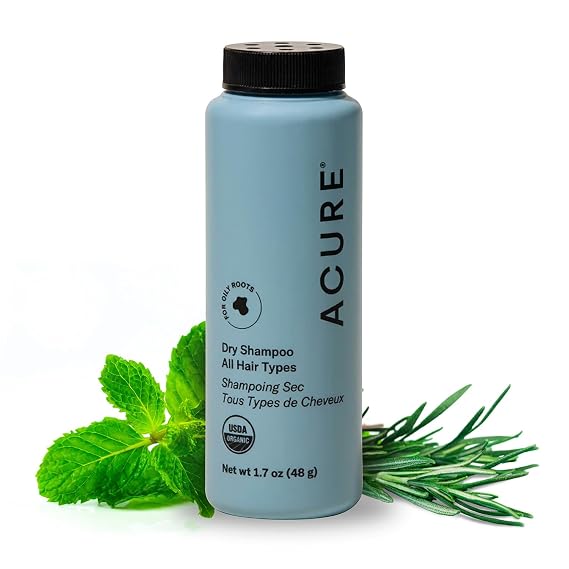 Acure Dry Shampoo - Non Aerosol, Clean, 100% Vegan - 1.7 Oz Travel Size