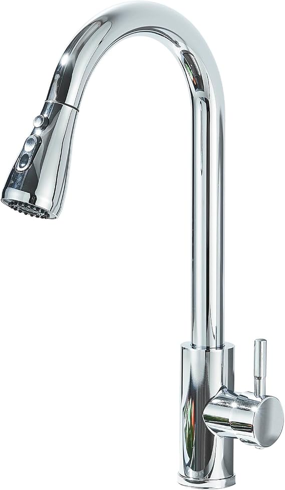 Kitchen Taps Mixer with Pull Out Spray Kitchen Sink Mixer Tap Faucet High Arch Pull Down Faucet Chrome Mixer Taps for Sinks