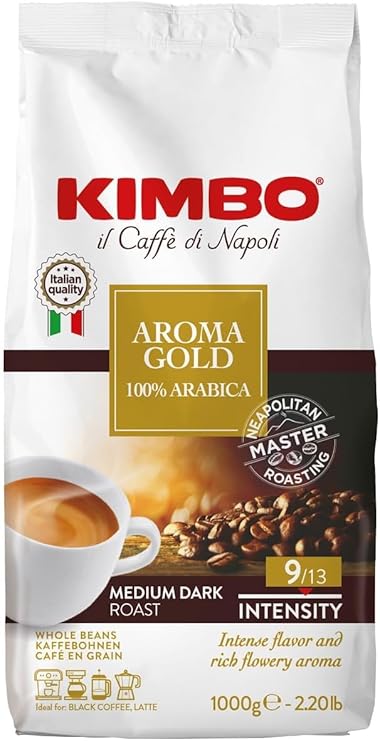 Kimbo Aroma Gold 100% Arabica Kernel Coffee (1000 Gr)