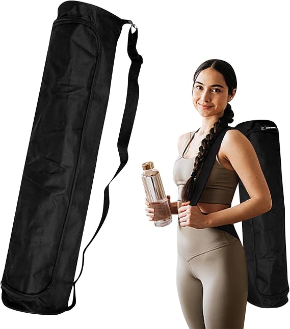 Yoga Mat Bag, Full Zip Exercise Yoga Mat Carrier Bag with Adjustable Strap, Yoga' Mat' Carry Bags Pilates Bags for Women & Men