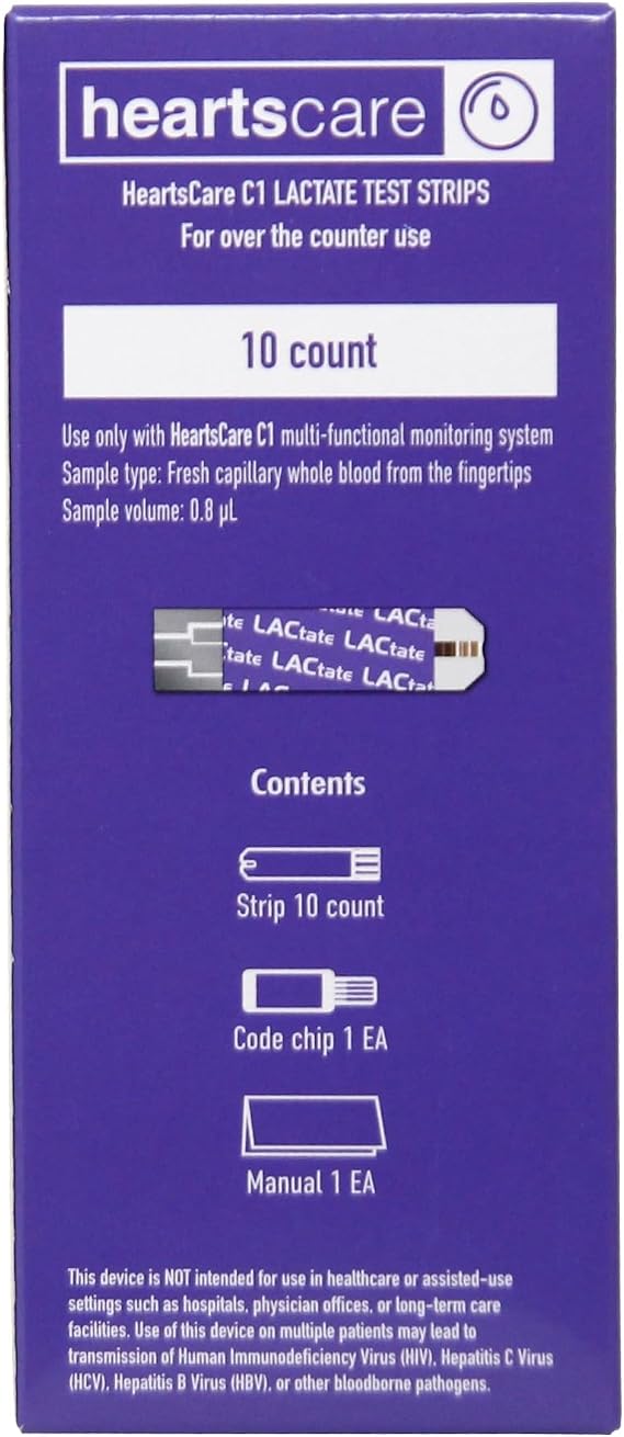 HeartsCare Lactate Strips - 10 Count