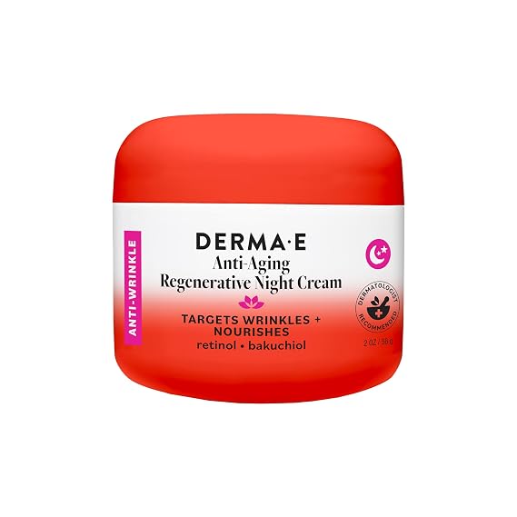 DERMA E Anti-Aging Regenerative Night Face Cream, 2 Oz Face Moisturizer