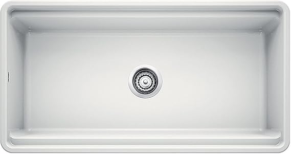 Blanco 523026 PROFINA Fireclay 36" Apron Front Farmhouse Kitchen Sink with Cutting Board, White