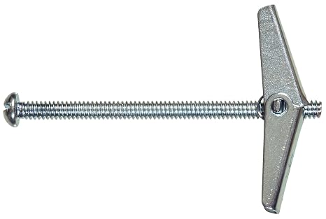 Hillman 10 Pcs Toggle Bolts (5/16" x 4") | Round Head Machine Screw Anchors for Hollow Walls | Zinc Plated Heavy Duty Fasteners for Drywall, Plaster, Tile & Hollow Block Mounting