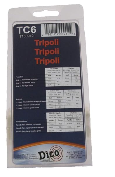 Dico TC6-7100912 Tripoli Buffing Compound, Brick , Brown