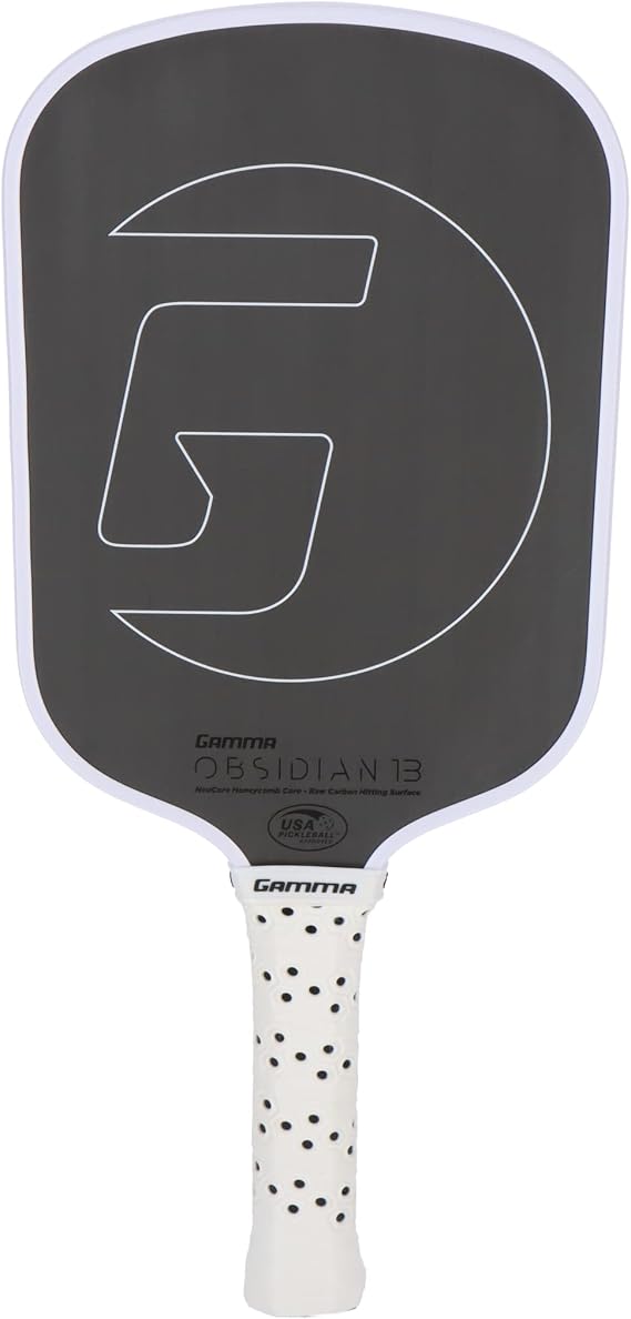 Gamma First Version Obsidian Pickleball Paddle 13 & 16, Raw Carbon Fiber Pickleball Paddle, Premium Pickleball Paddles