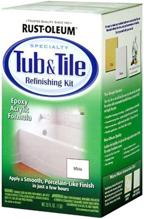 Rust-Oleum 7860519 Tub and Tile Refinishing 2-Part Kit, White