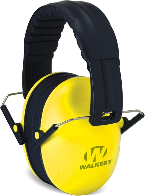 Walker's Youth Childrens Low Profile Padded Headband Adjustable Folding Noise-Reducing Hearing Protection Earmuffs