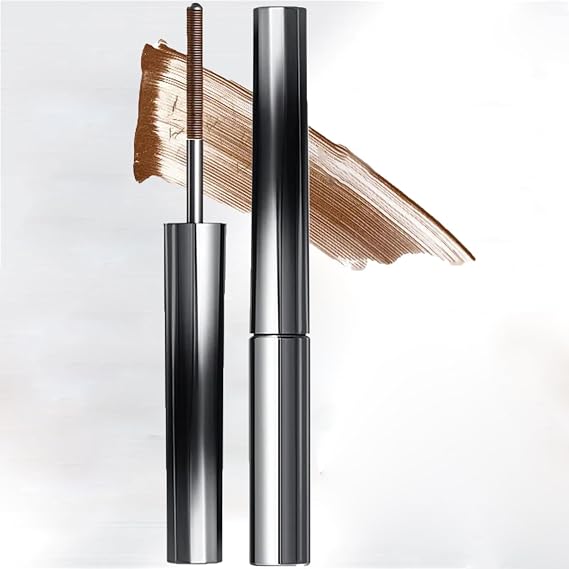 3D Curling Eyelash Iron Mascara Waterproof Volume & Length Iron Strong Metal Tiny Tube Mascara (Classic, Brown)