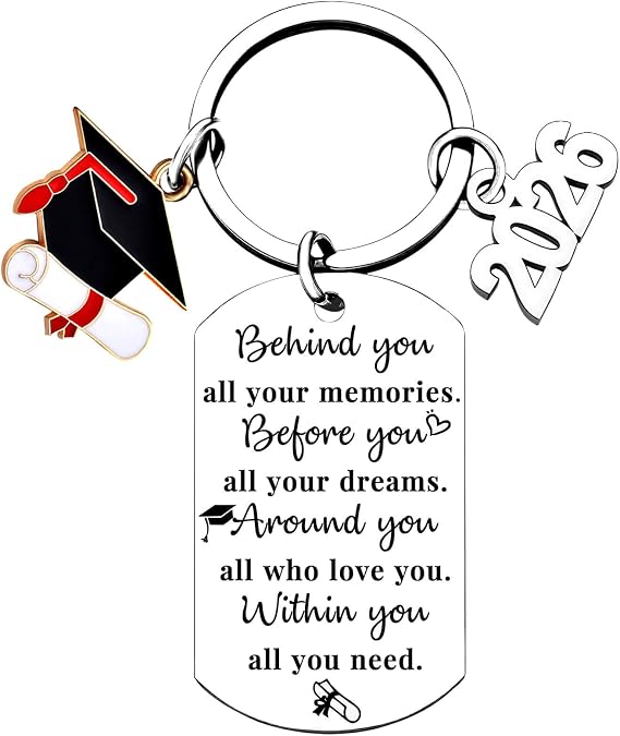 Class Of 2026 Graduation Gifts for Her Him Best Graduate Keychain Seniors Masters Nurses College Highschool Grad Presents