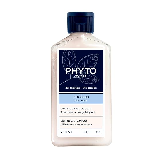 PHYTO Softness Daily Shampoo for All Hair Types | Gentle Botanical Formula | Soft, Light Cleansing | Scalp-Respecting | Suitable for Frequent Use | Made in France