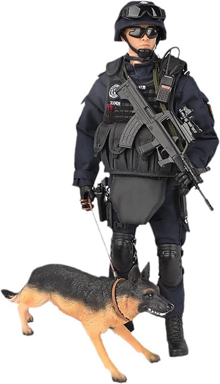 YEIBOBO ! Highly Detail Special Forces 12inch Action Figure with Dog, 2024 New Upgrade Peace Mission Military Soldier Action Figures