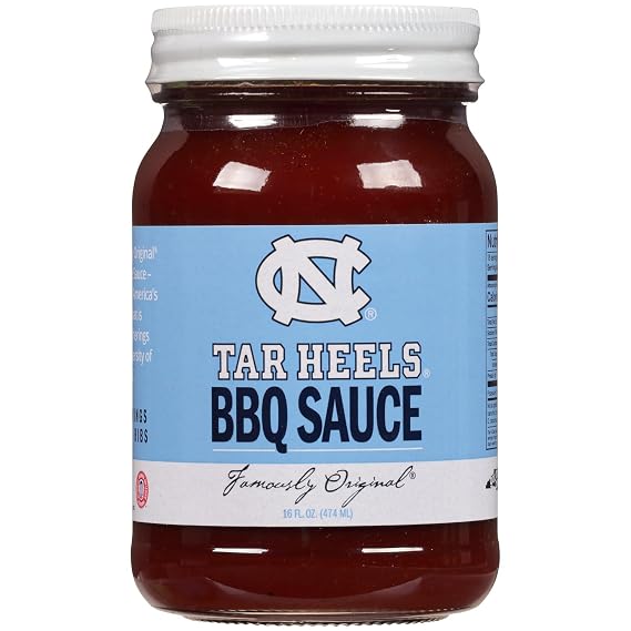 Cackalacky Carolina Tar Heels BBQ Sauce - 16 oz - Smoky and Brown Sugar Flavor, Ideal for Grilling at Game Days, Tailgates, and Sporting Events
