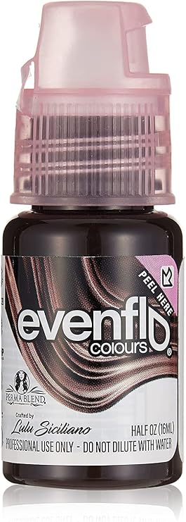 Evenflo Colours Permanent Makeup for Eyebrows, Used for Microblading and Tattoo Techniques, Professional Cosmetic Pigment - Hazel, 0.5 oz