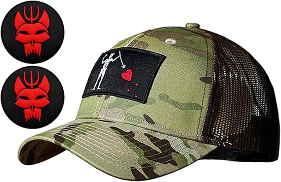 Camo Tactical Baseball Mesh caps Patch Sets | Mesh Trucker Hat Sets,Hook and Loop Backed,Edward Teach Patch 2 pcs,High quality,durable,Lightweight,Daily Wear Comfortable