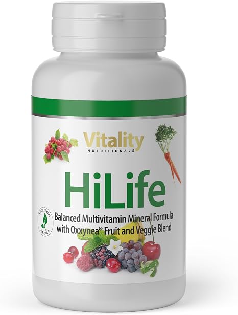 HiLife Multivitamin Capsules High Dose of 21 Fruit and Vegetable Varieties I Vitamins Minerals Trace Elements Strengthen Immune System I Vitality Nutritionals by Vitaminexpress