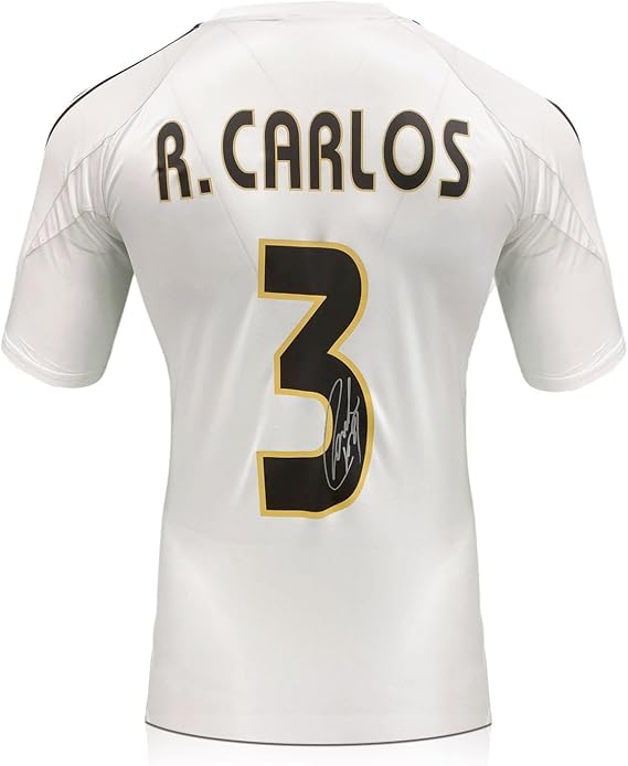 Roberto Carlos Signed Original Real Madrid 2004-05 Home Football Shirt