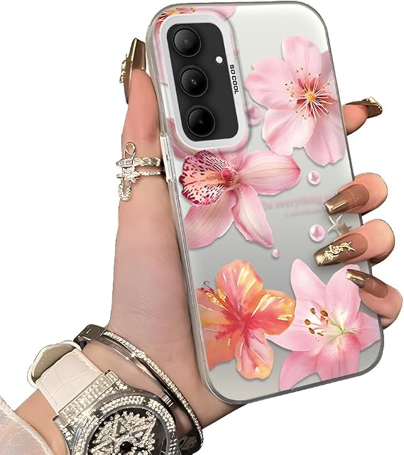 Samsung Galaxy A35 ile Uyumlu Kılıfı Akrilik Arka Silikon Kenarlı Darbe Koruyucu Telefon Kılıfı