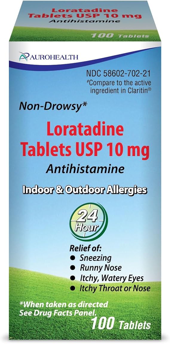 Loratadine 10 mg Tablet, 100 Count 10x10's Blister Unit Dose (Compare to CIaritin)