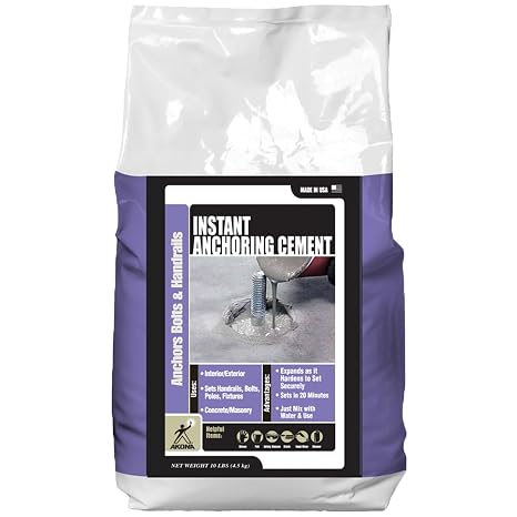Instant Anchoring Cement, 10 Pound Bag, Quick Setting, Anchoring Mix