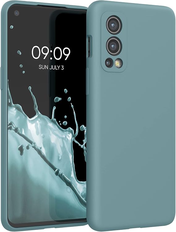 kwmobile Case for OnePlus Nord 2 5G Case - Soft Cover - Shockproof Silicone - Wireless Charging Antique Stone