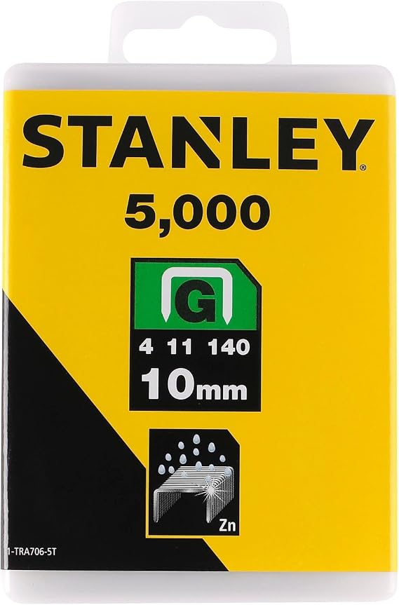 Stanley 1-TRA706-5TBT 10mm Type G Staples (5000 Piece) Silver