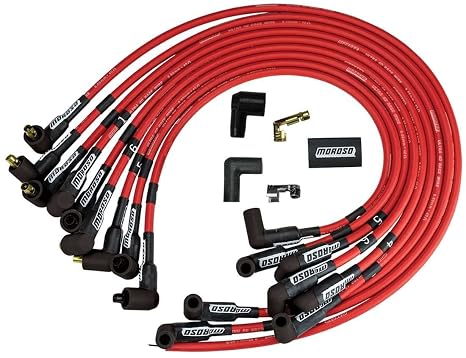 Moroso 73683 Spark Plug Wire Set , Red