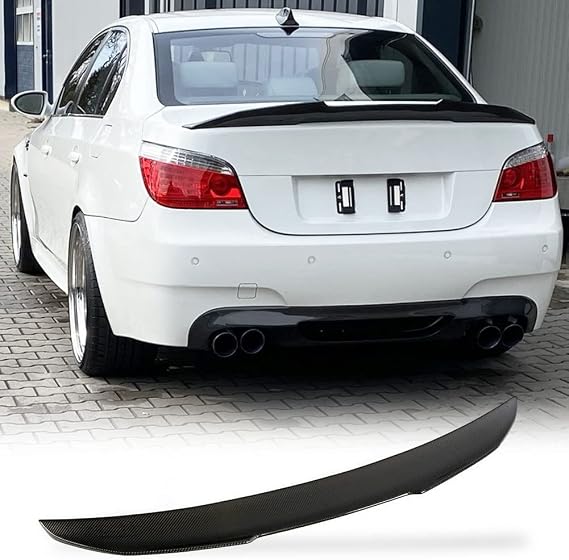 Carbon Fiber Trunk Spoiler Compatible with 2004-2010 BMW E60 5-Series Sedan & E60 M5 Car Rear Boot Lid Spoiler Wing Lip Factory Outlet